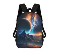 sinyumoney Mochila Infantil, Mochila Escolar Ethereal Twilight Peaks Mochila Escolar De Gran Capacidad Para Estudiantes, Niños, Niñas, Adultos Y Adolescentes 17inch
