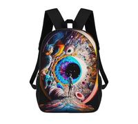 sinyumoney Mochila Infantil, Mochila Escolar Eye of The Universe -3 Mochila Escolar De Gran Capacidad Para Estudiantes, Niños, Niñas, Adultos Y Adolescentes 17inch