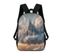 sinyumoney Mochila Infantil, Mochila Escolar Floating Castle in The Clouds Mochila Escolar De Gran Capacidad Para Estudiantes, Niños, Niñas, Adultos Y Adolescentes 17inch