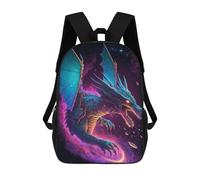 sinyumoney Mochila Infantil, Mochila Escolar Galactic Dragon Majesty -3 Mochila Escolar De Gran Capacidad Para Estudiantes, Niños, Niñas, Adultos Y Adolescentes 17inch