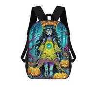 sinyumoney Mochila Infantil, Mochila Escolar Halloween Queen in Enchanted Forest Mochila Escolar De Gran Capacidad Para Estudiantes, Niños, Niñas, Adultos Y Adolescentes 17inch