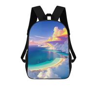 sinyumoney Mochila Infantil, Mochila Escolar Island Paradise Skyview Mochila Escolar De Gran Capacidad Para Estudiantes, Niños, Niñas, Adultos Y Adolescentes 17inch