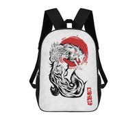 sinyumoney Mochila Infantil, Mochila Escolar Japanese Kitsune Zen Fox Mochila Escolar De Gran Capacidad Para Estudiantes, Niños, Niñas, Adultos Y Adolescentes 17inch