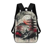 sinyumoney Mochila Infantil, Mochila Escolar Japanese Temple 9 Mochila Escolar De Gran Capacidad Para Estudiantes, Niños, Niñas, Adultos Y Adolescentes 17inch