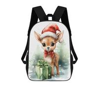 sinyumoney Mochila Infantil, Mochila Escolar Jolly Happy Deer Christmas Mochila Escolar De Gran Capacidad Para Estudiantes, Niños, Niñas, Adultos Y Adolescentes 17inch