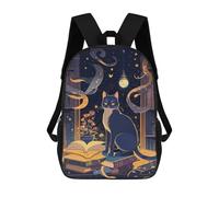 sinyumoney Mochila Infantil, Mochila Escolar Magical Night Library Scene Mochila Escolar De Gran Capacidad Para Estudiantes, Niños, Niñas, Adultos Y Adolescentes 17inch