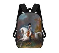 sinyumoney Mochila Infantil, Mochila Escolar Napoleon in Battle Mochila Escolar De Gran Capacidad Para Estudiantes, Niños, Niñas, Adultos Y Adolescentes 17inch