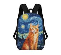 sinyumoney Mochila Infantil, Mochila Escolar Orange Tabby Cat Mochila Escolar De Gran Capacidad Para Estudiantes, Niños, Niñas, Adultos Y Adolescentes 17inch