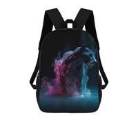 sinyumoney Mochila Infantil, Mochila Escolar Panther Water Neon Smoke Mochila Escolar De Gran Capacidad Para Estudiantes, Niños, Niñas, Adultos Y Adolescentes 17inch