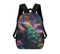 sinyumoney Mochila Infantil, Mochila Escolar Peacock in A Dreamy Forest Mochila Escolar De Gran Capacidad Para Estudiantes, Niños, Niñas, Adultos Y Adolescentes 17inch