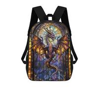 sinyumoney Mochila Infantil, Mochila Escolar Purple Church Glass Dragon Mochila Escolar De Gran Capacidad Para Estudiantes, Niños, Niñas, Adultos Y Adolescentes 17inch