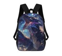 sinyumoney Mochila Infantil, Mochila Escolar Screaming Galaxy Dragon Mochila Escolar De Gran Capacidad Para Estudiantes, Niños, Niñas, Adultos Y Adolescentes 17inch