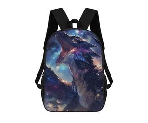 sinyumoney Mochila Infantil, Mochila Escolar Screaming Galaxy Dragon Mochila Escolar De Gran Capacidad Para Estudiantes, Niños, Niñas, Adultos Y Adolescentes 17inch