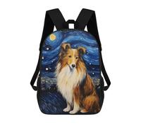 sinyumoney Mochila Infantil, Mochila Escolar Shetland Sheepdog Mochila Escolar De Gran Capacidad Para Estudiantes, Niños, Niñas, Adultos Y Adolescentes 17inch