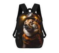 sinyumoney Mochila Infantil, Mochila Escolar Shiba Miner Mochila Escolar De Gran Capacidad Para Estudiantes, Niños, Niñas, Adultos Y Adolescentes 17inch