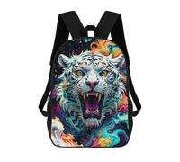 sinyumoney Mochila Infantil, Mochila Escolar The White Tiger Mochila Escolar De Gran Capacidad Para Estudiantes, Niños, Niñas, Adultos Y Adolescentes 17inch