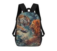 sinyumoney Mochila Infantil, Mochila Escolar Tiger Lion Abstract Art Mochila Escolar De Gran Capacidad Para Estudiantes, Niños, Niñas, Adultos Y Adolescentes 17inch