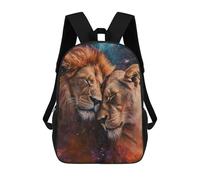 sinyumoney Mochila Infantil, Mochila Escolar Two Lions In Love Mochila Escolar De Gran Capacidad Para Estudiantes, Niños, Niñas, Adultos Y Adolescentes 17inch