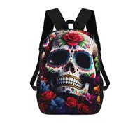 sinyumoney Mochila Infantil, Mochila Escolar Vibrant Sugar Skull Mochila Escolar De Gran Capacidad Para Estudiantes, Niños, Niñas, Adultos Y Adolescentes 17inch