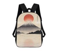 sinyumoney Mochila Infantil, Mochila Escolar Vintage Mount Fuji Sunrise Mochila Escolar De Gran Capacidad Para Estudiantes, Niños, Niñas, Adultos Y Adolescentes 17inch