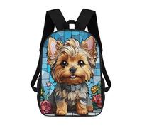 sinyumoney Mochila Infantil, Mochila Escolar Yorkshire Terrier Mochila Escolar De Gran Capacidad Para Estudiantes, Niños, Niñas, Adultos Y Adolescentes 17inch