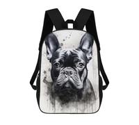 sinyumoney Mochila Infantil, Mochila French Bulldog Watercolor Impresa En 3D, Mochila Para Niños Y Niñas, Mochila Escolar Ligera Y Ajustable De 17 Pulgadas Para La Escuela Primaria 17inch