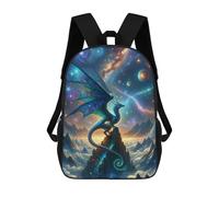 sinyumoney Mochila Infantil, Mochila Galactic Dragon Majesty Impresa En 3D, Mochila Para Niños Y Niñas, Mochila Escolar Ligera Y Ajustable De 17 Pulgadas Para La Escuela Primaria 17inch