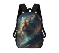 sinyumoney Mochila Infantil, Mochila Galactic Tiger Majesty -5 Impresa En 3D, Mochila Para Niños Y Niñas, Mochila Escolar Ligera Y Ajustable De 17 Pulgadas Para La Escuela Primaria 17inch