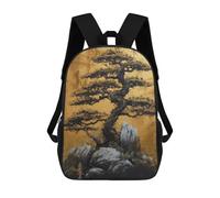 sinyumoney Mochila Infantil, Mochila Golden Bonsai Tree Impresa En 3D, Mochila Para Niños Y Niñas, Mochila Escolar Ligera Y Ajustable De 17 Pulgadas Para La Escuela Primaria 17inch
