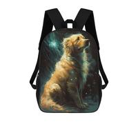 sinyumoney Mochila Infantil, Mochila Golden Retriever Dog Myth Impresa En 3D, Mochila Para Niños Y Niñas, Mochila Escolar Ligera Y Ajustable De 17 Pulgadas Para La Escuela Primaria 17inch