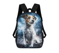 sinyumoney Mochila Infantil, Mochila Jack Russell Terrier in Storm Impresa En 3D, Mochila Para Niños Y Niñas, Mochila Escolar Ligera Y Ajustable De 17 Pulgadas Para La Escuela Primaria 17inch