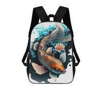 sinyumoney Mochila Infantil, Mochila Japanese Koi Fish Impresa En 3D, Mochila Para Niños Y Niñas, Mochila Escolar Ligera Y Ajustable De 17 Pulgadas Para La Escuela Primaria 17inch