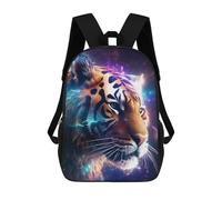 sinyumoney Mochila Infantil, Mochila Neon Tiger Portrait -9 Impresa En 3D, Mochila Para Niños Y Niñas, Mochila Escolar Ligera Y Ajustable De 17 Pulgadas Para La Escuela Primaria 17inch