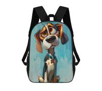 sinyumoney Mochila Infantil, Mochila Painted Pooch Portrait Impresa En 3D, Mochila Para Niños Y Niñas, Mochila Escolar Ligera Y Ajustable De 17 Pulgadas Para La Escuela Primaria 17inch