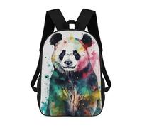 sinyumoney Mochila Infantil, Mochila Panda Bear Watercolor Impresa En 3D, Mochila Para Niños Y Niñas, Mochila Escolar Ligera Y Ajustable De 17 Pulgadas Para La Escuela Primaria 17inch