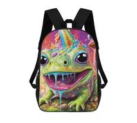 sinyumoney Mochila Infantil, Mochila Rainbow Slime Frog Fantasy Impresa En 3D, Mochila Para Niños Y Niñas, Mochila Escolar Ligera Y Ajustable De 17 Pulgadas Para La Escuela Primaria 17inch