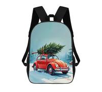 sinyumoney Mochila Infantil, Mochila Red Beetle with Christmas Tree Impresa En 3D, Mochila Para Niños Y Niñas, Mochila Escolar Ligera Y Ajustable De 17 Pulgadas Para La Escuela Primaria 17inch