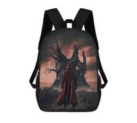 sinyumoney Mochila Infantil, Mochila Red Cloak in The Haunted Woods Impresa En 3D, Mochila Para Niños Y Niñas, Mochila Escolar Ligera Y Ajustable De 17 Pulgadas Para La Escuela Primaria 17inch
