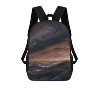 sinyumoney Mochila Infantil, Mochila Sea And Dark Clouds Impresa En 3D, Mochila Para Niños Y Niñas, Mochila Escolar Ligera Y Ajustable De 17 Pulgadas Para La Escuela Primaria 17inch