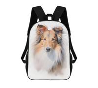 sinyumoney Mochila Infantil, Mochila Shetland Sheepdog Impresa En 3D, Mochila Para Niños Y Niñas, Mochila Escolar Ligera Y Ajustable De 17 Pulgadas Para La Escuela Primaria 17inch