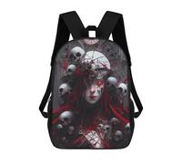 sinyumoney Mochila Infantil, Mochila Skulls And Red Veins Impresa En 3D, Mochila Para Niños Y Niñas, Mochila Escolar Ligera Y Ajustable De 17 Pulgadas Para La Escuela Primaria 17inch