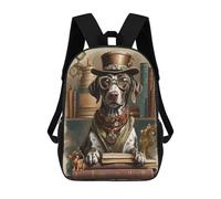 sinyumoney Mochila Infantil, Mochila Smart German Pointer Dog Impresa En 3D, Mochila Para Niños Y Niñas, Mochila Escolar Ligera Y Ajustable De 17 Pulgadas Para La Escuela Primaria 17inch