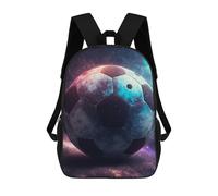 sinyumoney Mochila Infantil, Mochila Space Soccer Ball Impresa En 3D, Mochila Para Niños Y Niñas, Mochila Escolar Ligera Y Ajustable De 17 Pulgadas Para La Escuela Primaria 17inch