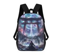sinyumoney Mochila Infantil, Mochila Spiritual Torii Gate Impresa En 3D, Mochila Para Niños Y Niñas, Mochila Escolar Ligera Y Ajustable De 17 Pulgadas Para La Escuela Primaria 17inch