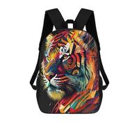 sinyumoney Mochila Infantil, Mochila Tiger Art Series Style 1 Impresa En 3D, Mochila Para Niños Y Niñas, Mochila Escolar Ligera Y Ajustable De 17 Pulgadas Para La Escuela Primaria 17inch