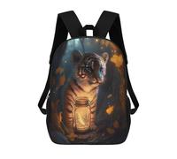 sinyumoney Mochila Infantil, Mochila Tiger Cub Glow Impresa En 3D, Mochila Para Niños Y Niñas, Mochila Escolar Ligera Y Ajustable De 17 Pulgadas Para La Escuela Primaria 17inch