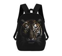 sinyumoney Mochila Infantil, Mochila Tiger Dark Gold Animal Impresa En 3D, Mochila Para Niños Y Niñas, Mochila Escolar Ligera Y Ajustable De 17 Pulgadas Para La Escuela Primaria 17inch