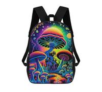 sinyumoney Mochila Infantil, Mochila Vibrant Mushroom Forest Impresa En 3D, Mochila Para Niños Y Niñas, Mochila Escolar Ligera Y Ajustable De 17 Pulgadas Para La Escuela Primaria 17inch