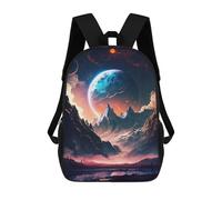 sinyumoney Mochila Infantil Mystical Alien Landscape Mochila Escolar 3D Mochila Escolar Para Niños Mochilas Escolares Mochila De Moda Con Bolsillo Bolsas Para Libros 17inch