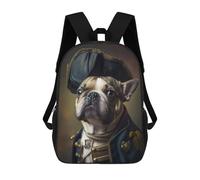 sinyumoney Mochila Infantil Napoleon French Bulldog Mochila Escolar 3D Mochila Escolar Para Niños Mochilas Escolares Mochila De Moda Con Bolsillo Bolsas Para Libros 17inch